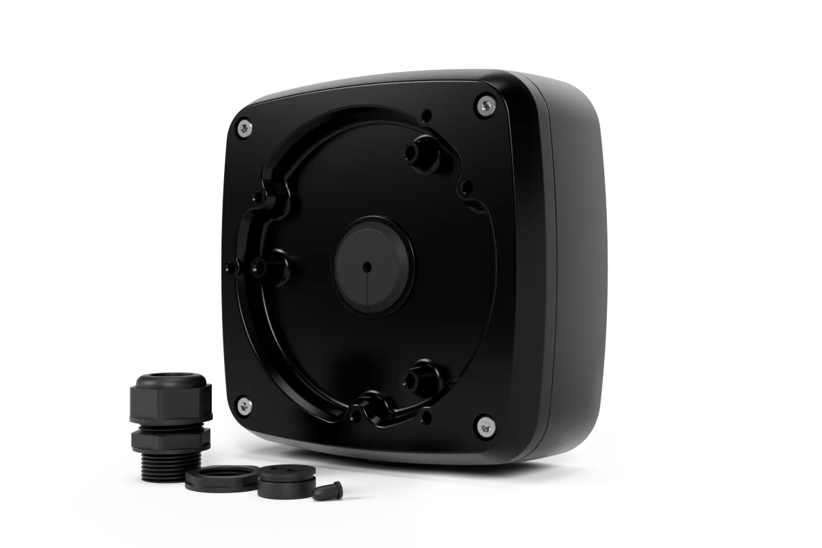 Outdoor Square Junction Box with Cable Gland for Turret and Dome Camera (Metal)