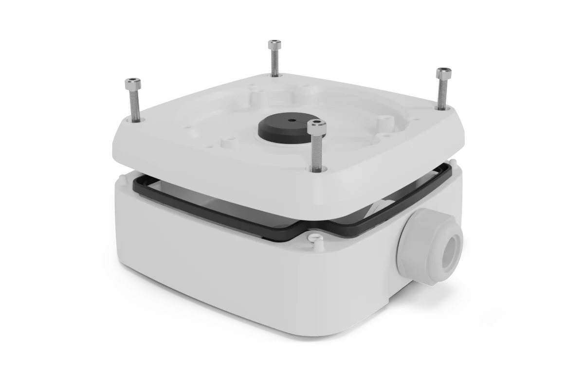 Outdoor Square Junction Box with Cable Gland for Turret and Dome Camera (Metal) - Image 3