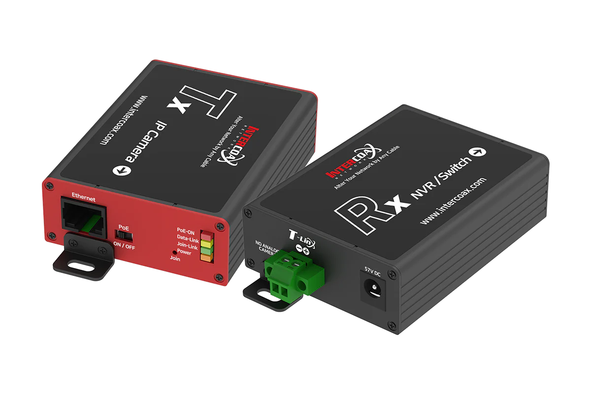 Professional Single Port IP & PoE over 2-Wire Set (600m/2000ft end-to-end converters)