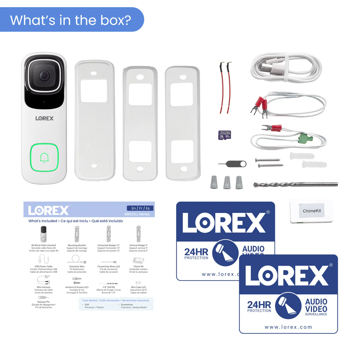 Lorex 4K Wi-Fi Video Doorbell (Wired, 32GB, Cloud-Enabled) - Image 5