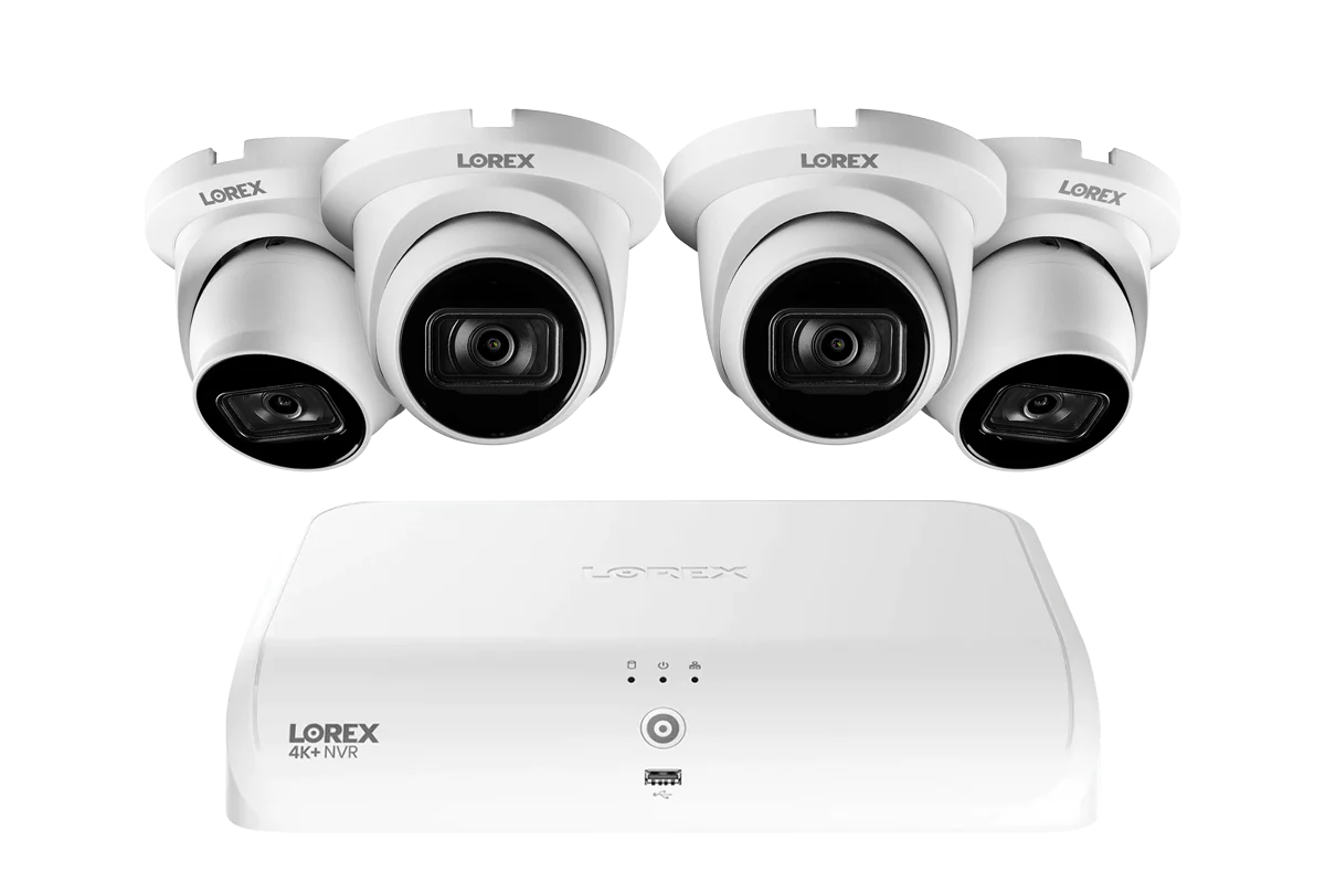 Lorex 4K Fusion 2TB Wired NVR System with 4K IP Turret Cameras