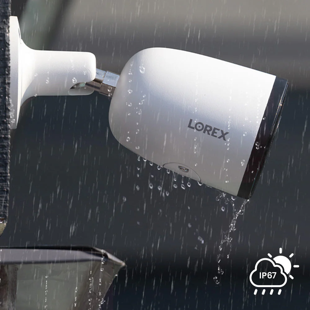 Lorex 4K+ 12MP IP Wired Bullet Security Camera with Smart Security Lighting (4-pack) - Image 3