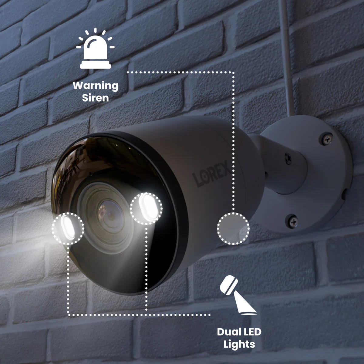 Lorex 4K 16 Camera Capable (8 Wired + 8 Fusion Wi-Fi ) 2TB Wired NVR System with Eight IP Smart Deterrence Bullet Cameras - Open Box - Image 3