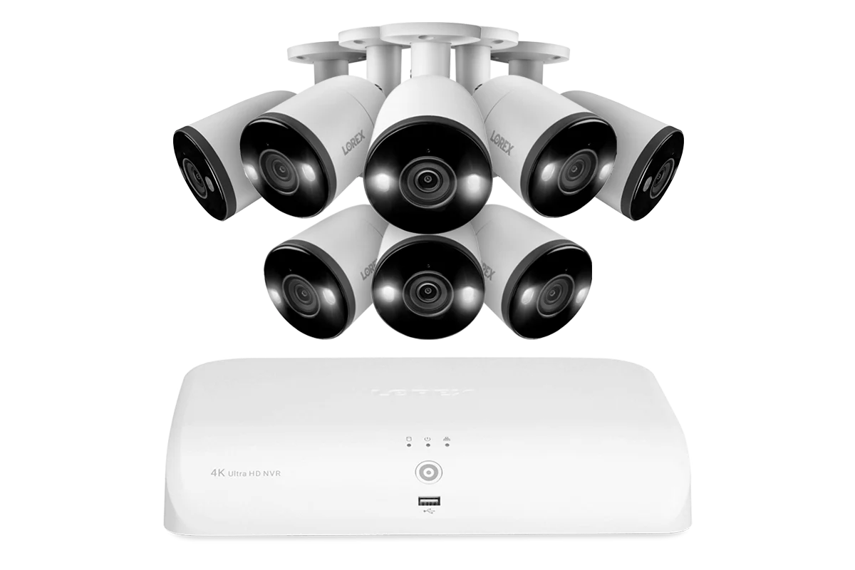 Lorex 4K 16 Camera Capable (8 Wired + 8 Fusion Wi-Fi ) 2TB Wired NVR System with Eight IP Smart Deterrence Bullet Cameras - Open Box - Image 6