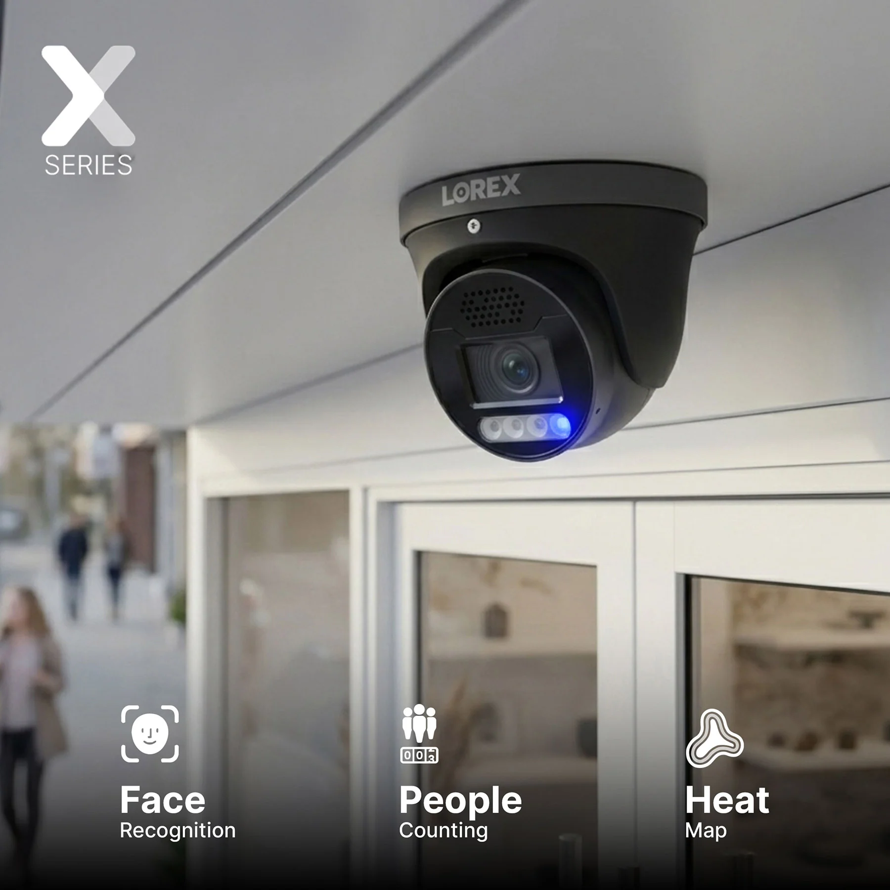 Lorex Connect X5 4K PoE Turret Camera with AI Color Night Vision - White/Black - Image 5