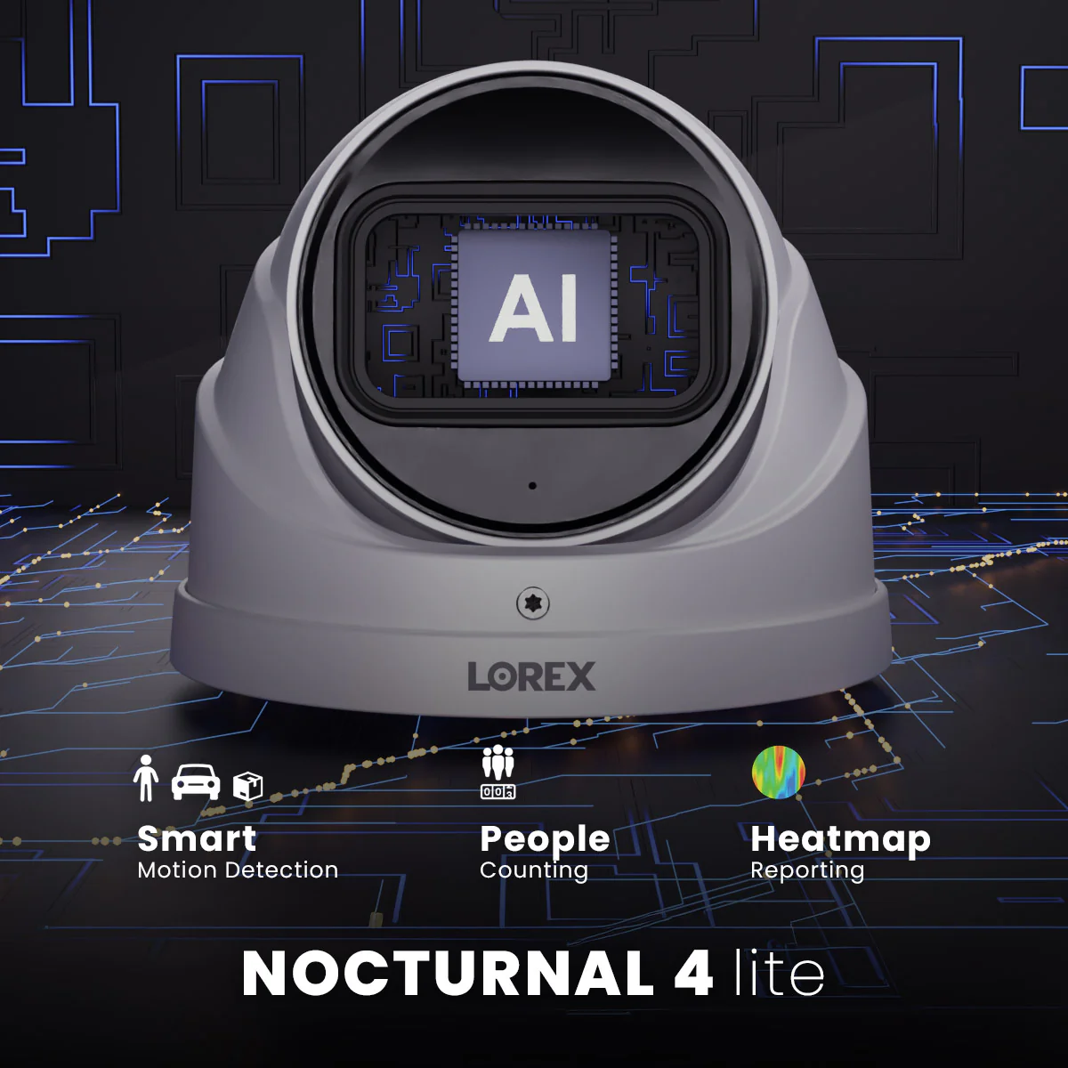 Nocturnal Series N4 Lite 4K IP Wired Turret Security Camera with Motorized Varifocal Lens, Real-Time 30FPS Recording - Image 3