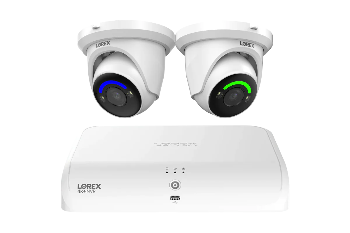Lorex Fusion Series 4K 16 Channel (8 Wired + 8 Fusion Wi-Fi) 2TB Wired System with H12 Wired 4K IP Turret Cameras