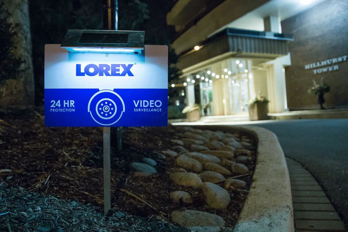 Outdoor Security Yard Sign with Built-in Bright Solar Powered LED Light - Image 2