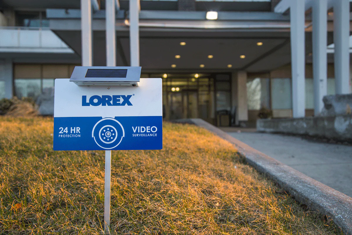 Outdoor Security Yard Sign with Built-in Bright Solar Powered LED Light - Image 3