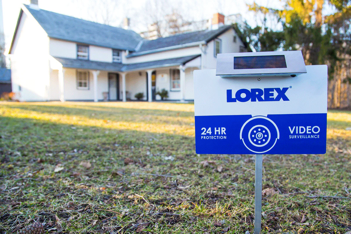 Outdoor Security Yard Sign with Built-in Bright Solar Powered LED Light - Image 4