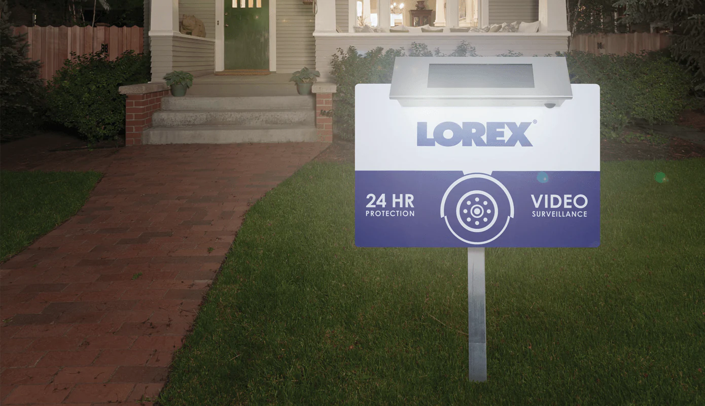 Outdoor Security Yard Sign with Built-in Bright Solar Powered LED Light - Image 5