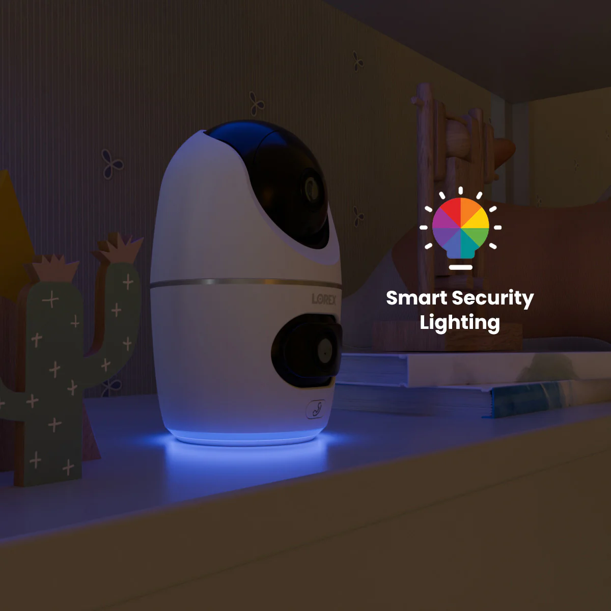 Lorex 2K Dual Lens Indoor Pan-Tilt Wi-Fi Security Camera (32GB, Cloud-Enabled) - Image 4