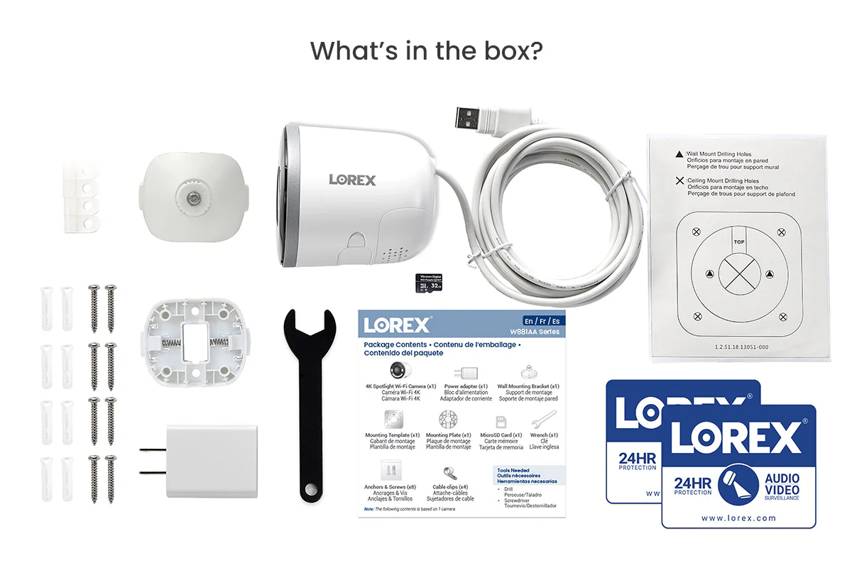 Lorex 4K Spotlight Indoor/Outdoor Wi-Fi 6 Security Camera with Smart Security Lighting (32GB) - Open Box (Cloud-Enabled) - Image 3